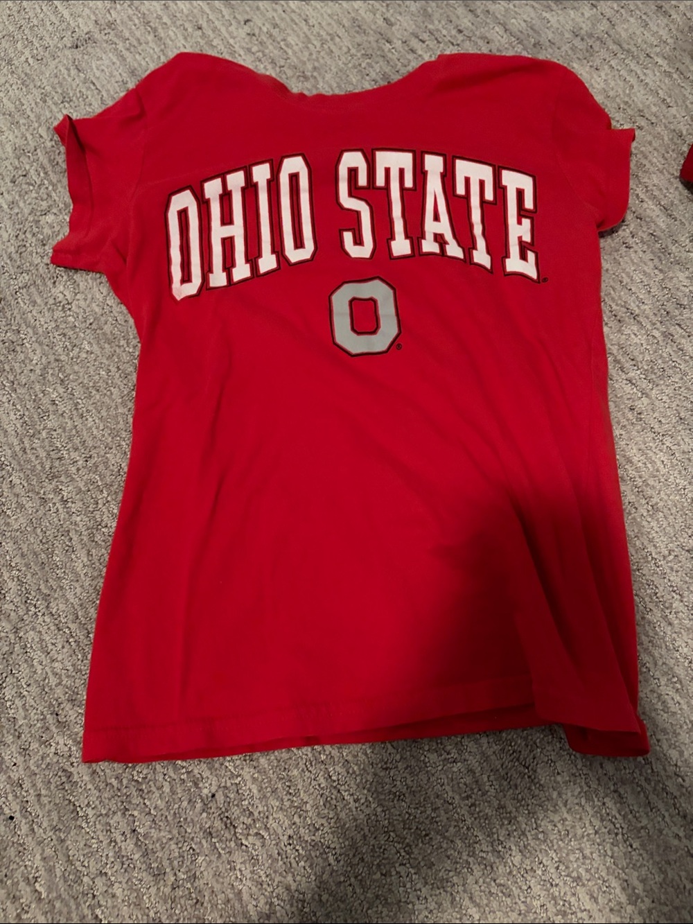 Soffe Red Ohio State Tee with White & Gray Logo